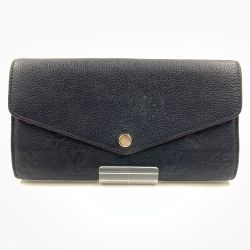 〇〇 LOUIS VUITTON ルイヴィトン モノグラム アンプラント ポルトフォイユ サラ 二つ折り長財布  M62125 ネイビー Bランク