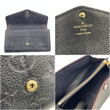  LOUIS VUITTON ルイヴィトン モノグラム アンプラント ポルトフォイユ サラ 二つ折り長財布  M62125 ネイビー