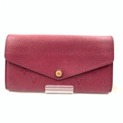 〇〇 LOUIS VUITTON ルイヴィトン モノグラム アンプラント ポルトフォイユ サラ 二つ折り長財布　 M61183 ワインレッド Cランク