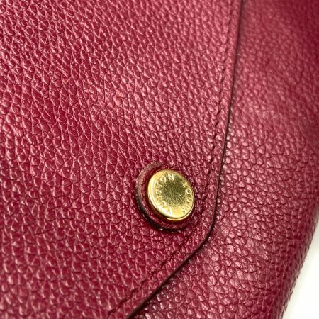  LOUIS VUITTON ルイヴィトン モノグラム アンプラント ポルトフォイユ サラ 二つ折り長財布　 M61183 ワインレッド