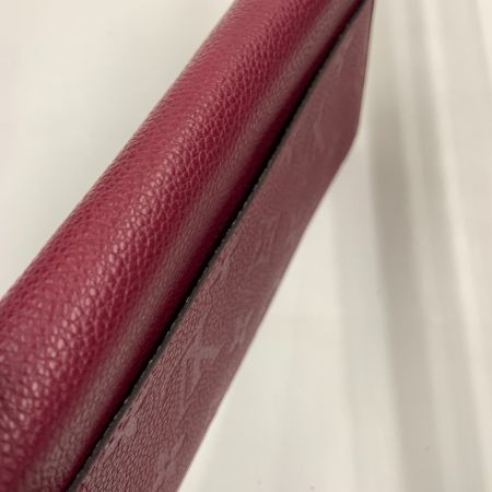  LOUIS VUITTON ルイヴィトン モノグラム アンプラント ポルトフォイユ サラ 二つ折り長財布　 M61183 ワインレッド
