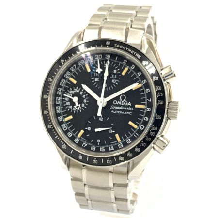  OMEGA オメガ スピードマスター マーク40 コスモス トリプルカレンダー 自動巻き 腕時計 3520.50 シルバー x ブラック OH済み