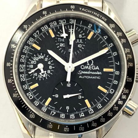  OMEGA オメガ スピードマスター マーク40 コスモス トリプルカレンダー 自動巻き 腕時計 3520.50 シルバー x ブラック OH済み