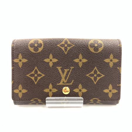  LOUIS VUITTON ルイヴィトン モノグラム ポルト モネ ビエ トレゾール 二つ折り財布 M61730 ブラウン
