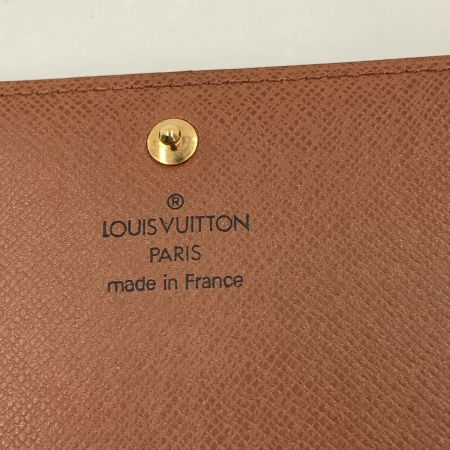  LOUIS VUITTON ルイヴィトン モノグラム ポルト モネ ビエ トレゾール 二つ折り財布 M61730 ブラウン