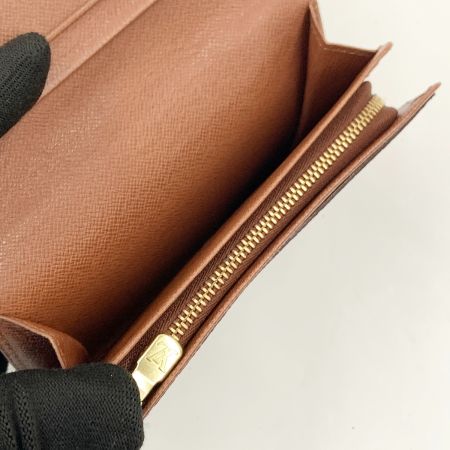  LOUIS VUITTON ルイヴィトン モノグラム ポルト モネ ビエ トレゾール 二つ折り財布 M61730 ブラウン