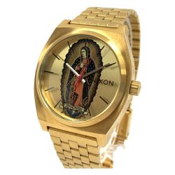 〇〇 NIXON ニクソン SANTA CRUZ サンタクルーズ コラボ タイムテラー 腕時計 ゴールド Bランク