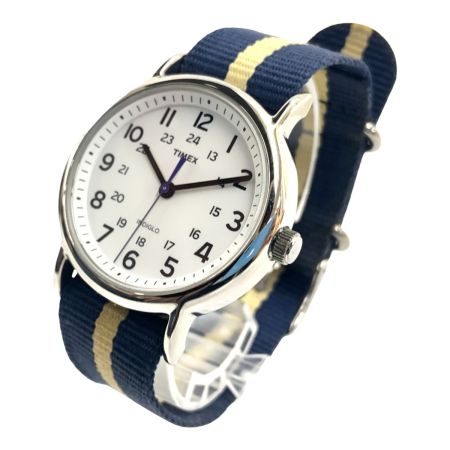  TIMEX タイメックス CR2016 CELLウィークエンダー セントラルパーク クォーツ 腕時計 ナイロンベルト ブルー x ベージュ