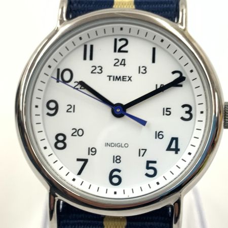  TIMEX タイメックス CR2016 CELLウィークエンダー セントラルパーク クォーツ 腕時計 ナイロンベルト ブルー x ベージュ
