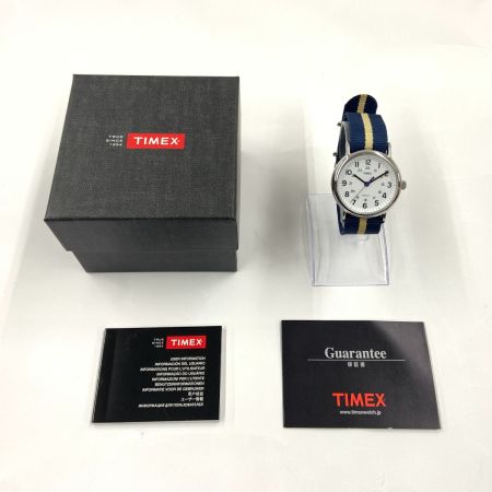  TIMEX タイメックス CR2016 CELLウィークエンダー セントラルパーク クォーツ 腕時計 ナイロンベルト ブルー x ベージュ