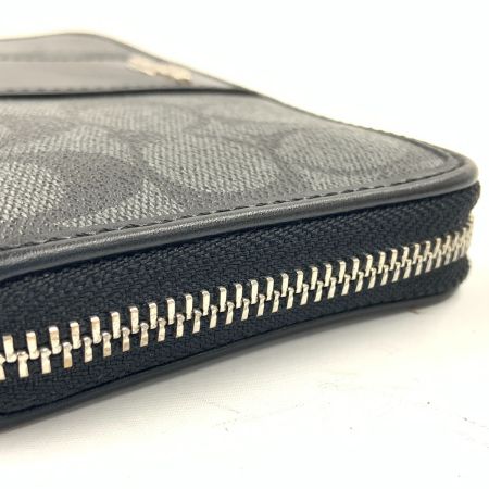  COACH コーチ シグネチャー ラウンドファスナー 長財布 F54630 ブラック