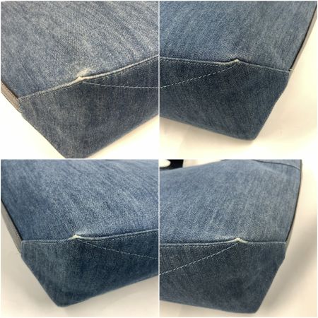  COACH コーチ デニム トートバッグ ハンドバッグ F67415 ブルー