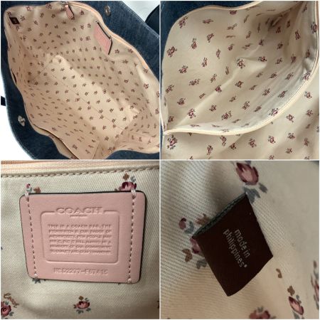  COACH コーチ デニム トートバッグ ハンドバッグ F67415 ブルー