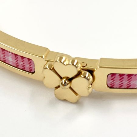  Kate Spade ケイトスペード ヘリテージ スペード フラワー シン ヒンジ バングル ブレスレット ゴールド x ピンク