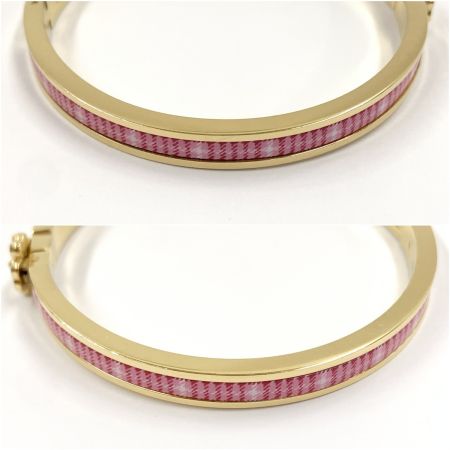  Kate Spade ケイトスペード ヘリテージ スペード フラワー シン ヒンジ バングル ブレスレット ゴールド x ピンク