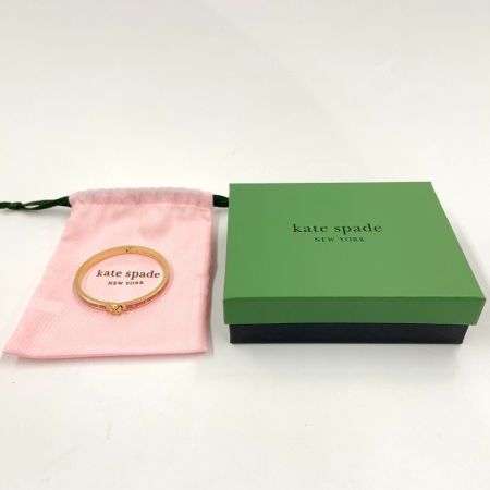  Kate Spade ケイトスペード ヘリテージ スペード フラワー シン ヒンジ バングル ブレスレット ゴールド x ピンク