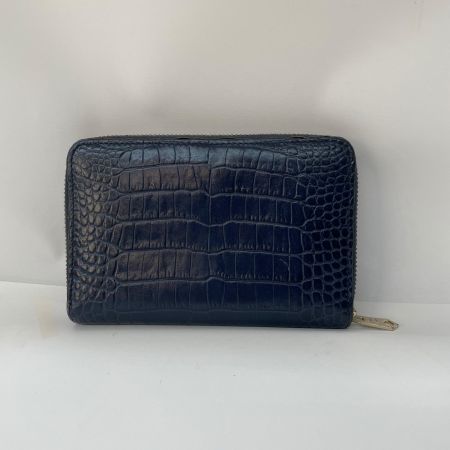 Paul Smith ポールスミス メンズ ラウンドジップ クロコ型押し 二つ折り財布 ブルー