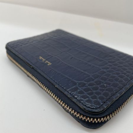 Paul Smith ポールスミス メンズ ラウンドジップ クロコ型押し 二つ折り財布 ブルー