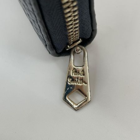 Paul Smith ポールスミス メンズ ラウンドジップ クロコ型押し 二つ折り財布 ブルー