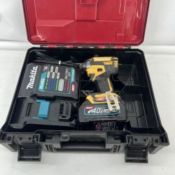 〇〇 MAKITA マキタ インパクトドライバ 40v 充電器・充電池1個・ケース付  TD002G イエロー Cランク