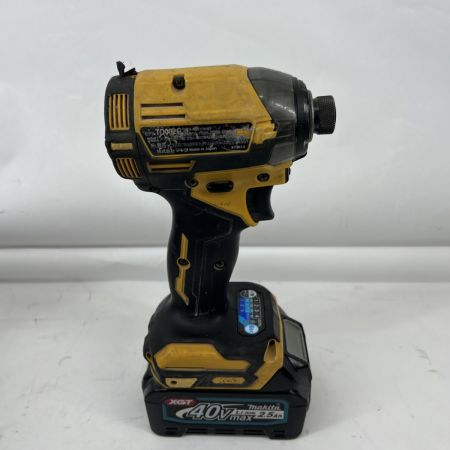  MAKITA マキタ インパクトドライバ 40v 充電器・充電池1個・ケース付  TD002G イエロー