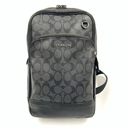  COACH コーチ シグネチャー ボディバッグ ロゴ ショルダーバッグ 斜め掛け ボディバッグ C2932 ブラック