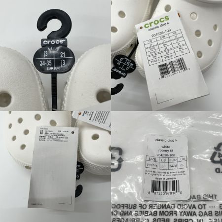  CROCS クロックス キッズ サンダル Classic Clog K SIZE 21cm 204536-100 ホワイト
