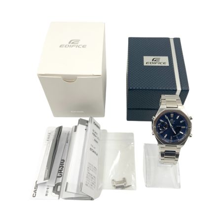  CASIO カシオ エディフィス Bluetooth スマートフォンリンク 腕時計 ECB-S10YD-2AJF ブルー x シルバー