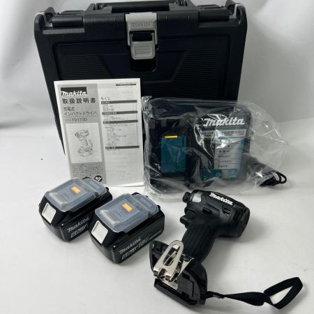  MAKITA マキタ 充電式インパクトドライバ 18V 6Ah バッテリ2本 充電器 ケース付  TD173DRGXB ブラック 未使用品