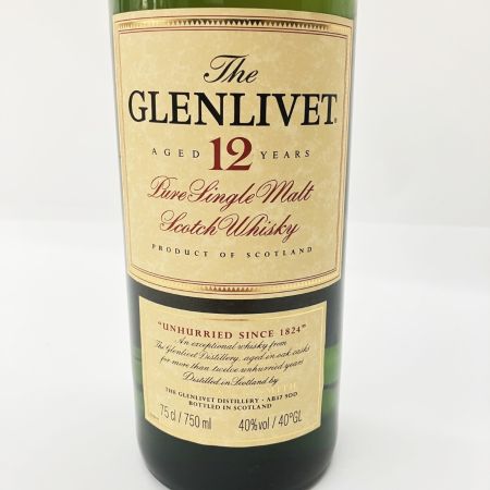  GLENLIVET グレンリベット Pure Single Malt 12年 750ml 40%  オールドボトル 未開栓