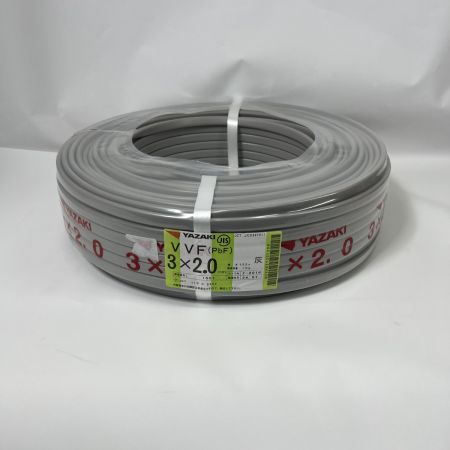  YAZAKI 電材 VVFケーブル PbF 未開封品 2024年7月製造 3芯 2.0mm×100m