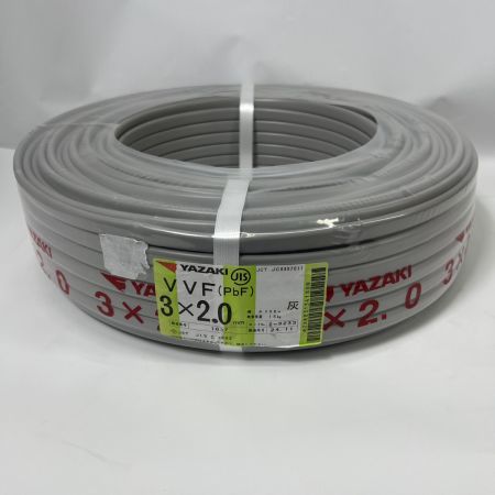  YAZAKI 電材 VVFケーブル PbF 未開封品 2024年11月製造 3芯 2.0mm×100m