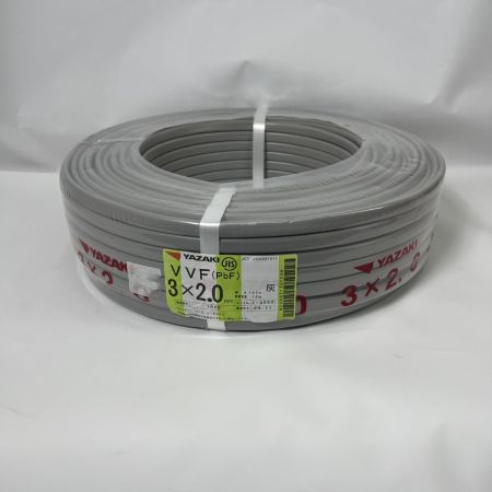 YAZAKI 電材 VVFケーブル PbF 未開封品 2024年11月製造 3芯 2.0mm×100m
