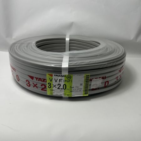  YAZAKI  電材 VVFケーブル PbF 未開封品 2024年8月製造 3芯 2.0mm×100m