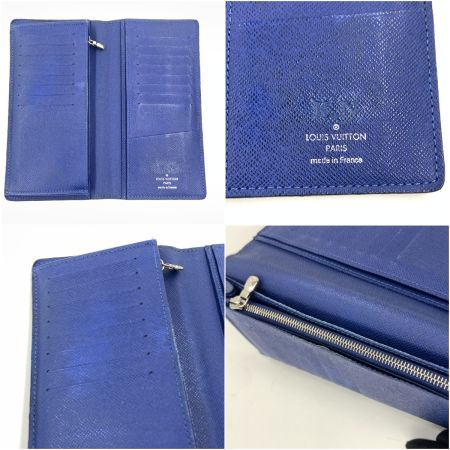  LOUIS VUITTON ルイヴィトン タイガ ポルトフォイユ ブラザ 二つ折り長財布  M30559 ブルー
