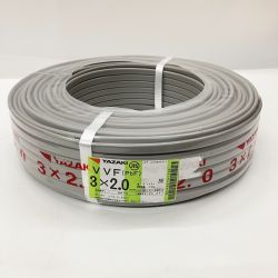 〇〇 YAZAKI ヤザキ 電材 VVFケーブル 3芯 3× 2.0 PbF 100m 未開封品 Nランク
