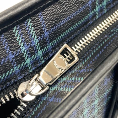  COACH コーチ シグネチャー チェック トートバッグ F80032 ブラック×ブルー x ブルー