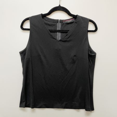  LEONARD レオナール レディース アンサンブル インナー×カーディガン ビジューデザイン SIZE L 0149550 ブラック