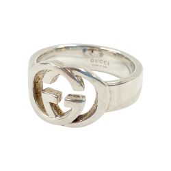 〇〇 GUCCI グッチ インターロッキングG リング Ag925 刻印 シルバー925 11号  5.1g シルバー Bランク