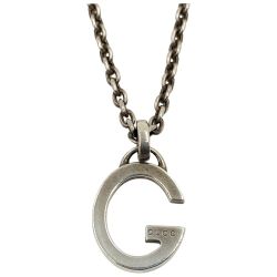 〇〇 GUCCI グッチ Gロゴ チェーン ペンダントネックレス Ag925 シルバー925 18.6g シルバー Bランク