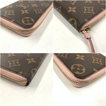 LOUIS VUITTON ルイヴィトン モノグラム ポルトフォイユ クレマンス ラウンドファスナー長財布 M63896 ブラウン x ピンク