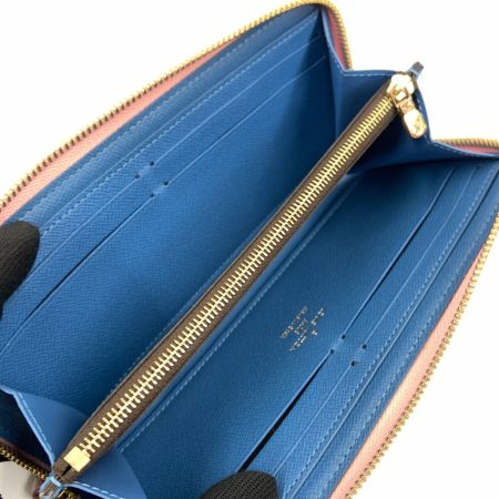  LOUIS VUITTON ルイヴィトン モノグラム ポルトフォイユ クレマンス ラウンドファスナー長財布 M63896 ブラウン x ピンク