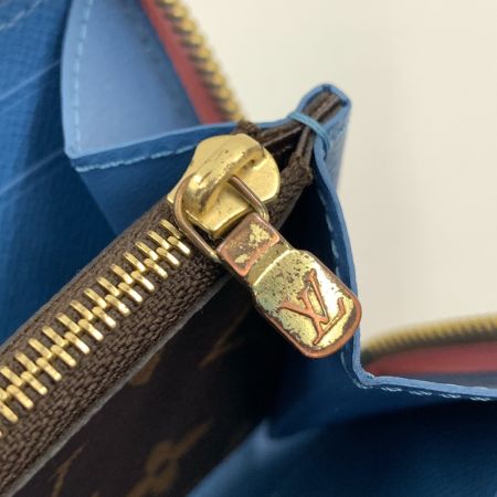  LOUIS VUITTON ルイヴィトン モノグラム ポルトフォイユ クレマンス ラウンドファスナー長財布 M63896 ブラウン x ピンク
