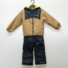  Columbia コロンビア キッズ スキーウェア上下セット ダブルフレークセット XXS 222SY1093 ブラウン Bランク