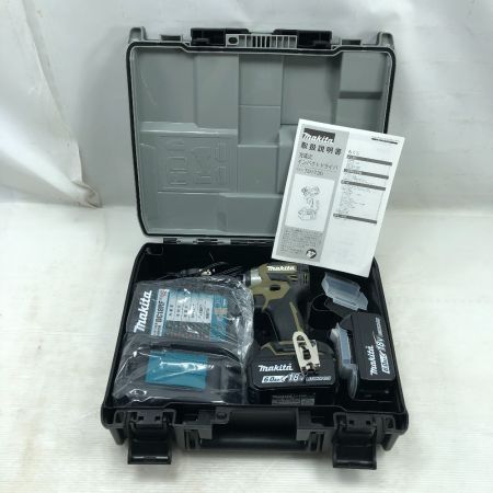  MAKITA マキタ 工具 インパクトドライバ 未使用品(S) 充電器・充電池2個付 コードレス式 TD173DRGXO オリーブ