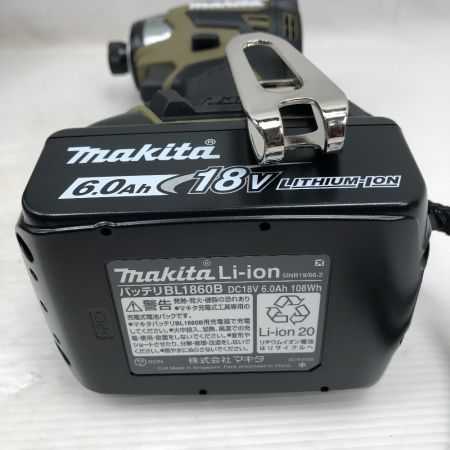  MAKITA マキタ 工具 インパクトドライバ 未使用品(S) 充電器・充電池2個付 コードレス式 TD173DRGXO オリーブ