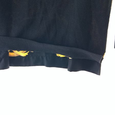  HERMES エルメス カシミヤ Hボタン シャツ ニット L サイズ ブラック x イエロー