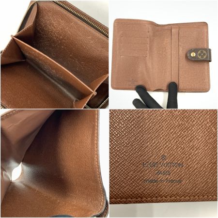  LOUIS VUITTON ルイヴィトン モノグラム ポルト パピエ ジップ　二つ折り財布 M61207 ブラウン