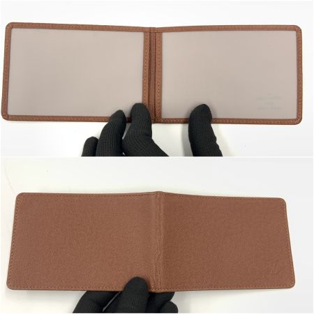  LOUIS VUITTON ルイヴィトン ノグラム ポルトトレゾール エテュイ パピエ 三つ折り財布 M61202 ブラウン