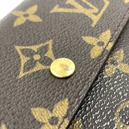 LOUIS VUITTON ルイヴィトン ノグラム ポルトトレゾール エテュイ パピエ 三つ折り財布 M61202 ブラウン